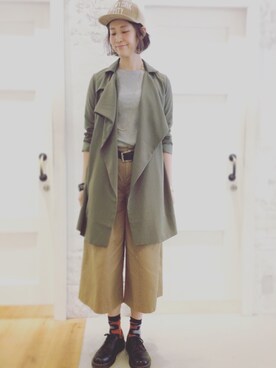 「Dr. Martens（ドクターマーチン）のDr.Martens (ドクターマーチン)/1461 3EYE GIBSON SHOES（その他シューズ）」を使った、なを。さん（レディース・175cm）の冬コーディネート