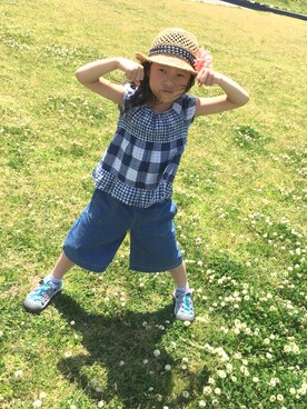 「こどもの日」｜「アイテム（サンダル）」を使った、ゆぃち＆母さん（キッズ・110cm）の春コーディネート