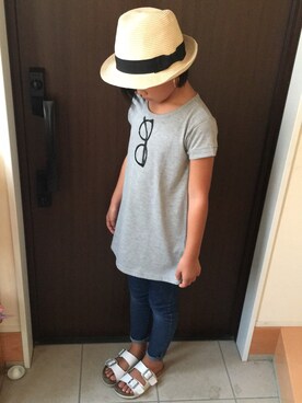 「Jayro（ジャイロ）のアイテム（帽子）」を使った、Takahashi Hisaeさん（キッズ・133cm）の夏コーディネート