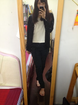 「アイテム（その他アウター）」を使った、Hannahさん（レディース・163cm）の秋コーディネート