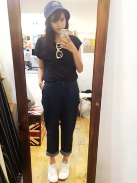 「素T」｜于晴Jodieさん（レディース・160cm）の夏コーディネート