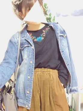 デニムジャケットを使った ボア帽子 のコーディネート一覧 Wear