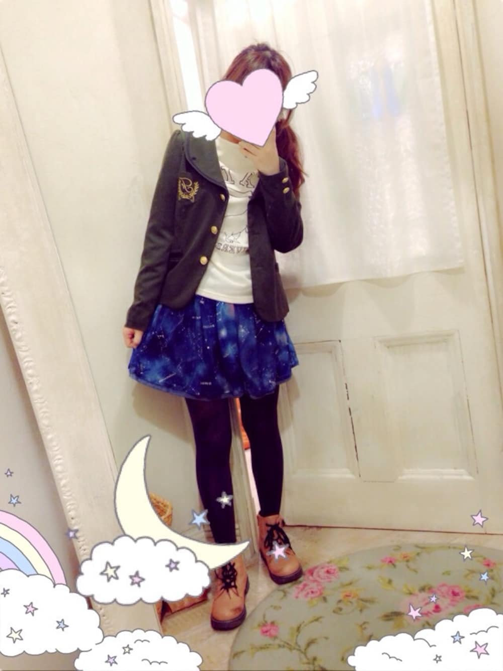 「rivet & surgeのアイテム（Tシャツ/カットソー、ホワイト系）」を使った、とみこさん（レディース・151cm）の秋コーディネートの1枚目の写真