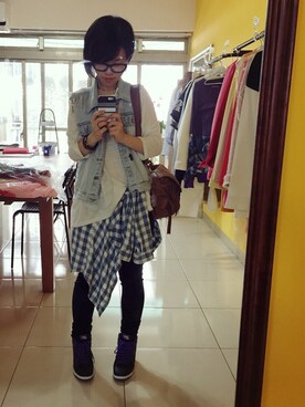 「roots（ルーツ）のアイテム（バッグ）」を使った、miss23さん（レディース・152cm）の春コーディネート