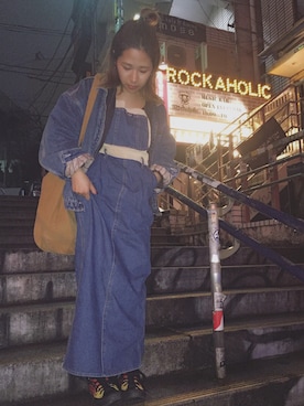 「EDWIN」｜「アイテム（ワンピース/ドレス）」を使った、ＣＨＩＡＫＩさん（レディース・157cm）の冬コーディネート