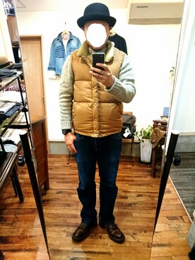 「CABANE de ZUCCa（カバンドズッカ）のアイテム（ブーツ）」を使った、Ｙさん（メンズ・172cm）の冬コーディネート