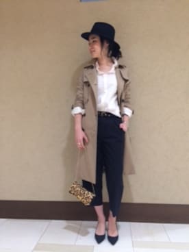 「Rouge vif（ルージュヴィフ）のアイテム（トレンチコート）」を使った、スーシーさん（レディース・170cm）の冬コーディネート