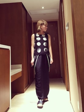 「MONKI（モンキ）のアイテム（シューズ）」を使った、多谢款待Uさん（レディース・162cm）の夏コーディネート
