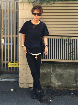 「アイテム（バングル/リストバンド）」を使った、shunさん（メンズ・176cm・10代）の夏コーディネート