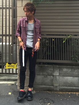「アイテム（バングル/リストバンド）」を使った、shunさん（メンズ・176cm・10代）の夏コーディネート