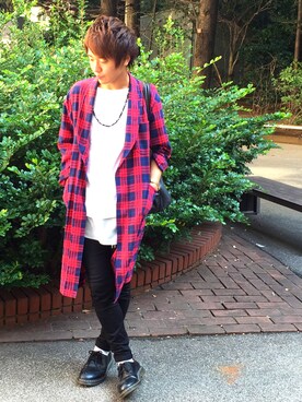 「マーチン」｜「アイテム（その他アウター）」を使った、shunさん（メンズ・176cm）の秋コーディネート