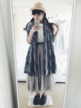 「BEAMS（ビームス）のアイテム（シャツ/ブラウス）」を使った、sakiさん（レディース・161cm）の春コーディネート