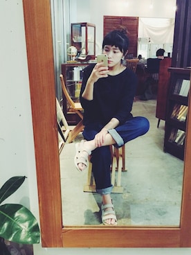 「ECCO（エコー）のアイテム」を使った、sakiさん（レディース・161cm）の夏コーディネート