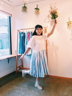 「アイテム（ワンピース/ドレス）」を使った、sakiさん（レディース・161cm・10代）の夏コーディネート