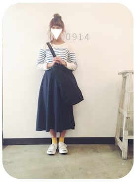 「keisuke kanda（ケイスケカンダ）のアイテム（Tシャツ/カットソー）」を使った、sakiさん（レディース・161cm）の秋コーディネート