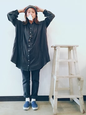 「MHL.」｜「アイテム（ワンピース/ドレス）」を使った、sakiさん（レディース・161cm）の秋コーディネート