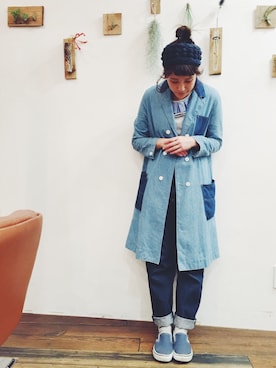 「アイテム（デニムジャケット）」を使った、sakiさん（レディース・161cm・10代）の秋コーディネート