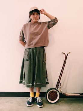 「POLO RALPH LAUREN（ポロ ラルフ ローレン）のアイテム（スニーカー）」を使った、sakiさん（レディース・161cm）の秋コーディネート