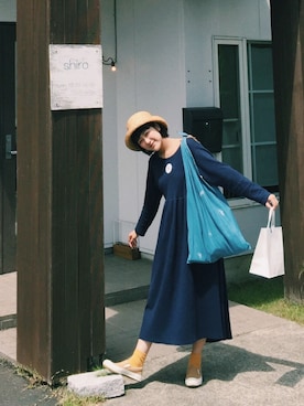 「mina perhonen（ミナペルホネン）のアイテム」を使った、sakiさん（レディース・161cm）の夏コーディネート