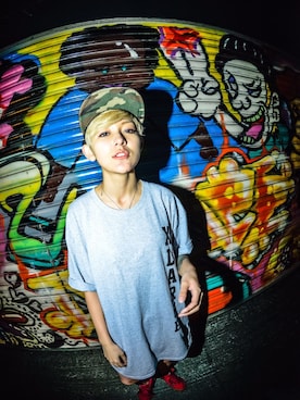 「SUPRA（スープラ）のアイテム」を使った、KyoNさん（レディース・160cm）の春コーディネート