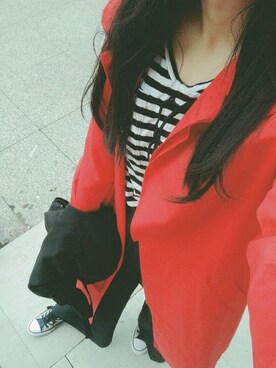 「w closet」｜「アイテム（トレンチコート）」を使った、ふぅ🍁さん（レディース・169cm）の秋コーディネート