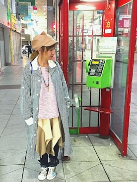 「handmade」｜「アイテム（その他アウター）」を使った、AIKA.Yさん（レディース・159cm）の春コーディネート