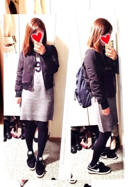 「URBAN RESEARCH（アーバンリサーチ）のアイテム（スタジャン）」を使った、こげぱんさん（レディース・151cm）の秋コーディネート