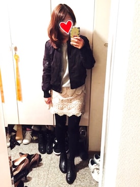 「URBAN RESEARCH（アーバンリサーチ）のアイテム（スタジャン）」を使った、こげぱんさん（レディース・151cm）の秋コーディネート