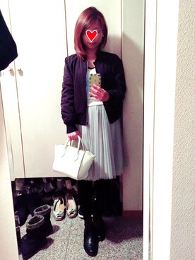 「URBAN RESEARCH（アーバンリサーチ）のアイテム（スタジャン）」を使った、こげぱんさん（レディース・151cm）の春コーディネート