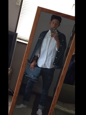 「TOMMY（トミー）のアイテム（デニムジャケット）」を使った、うつけんさん（メンズ・175cm）の秋コーディネート