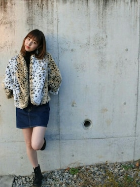 「BEAMS HEART（ビームスハート）のアイテム（その他アウター、その他）」を使った、小林 ひかる さん（レディース・164cm）の冬コーディネート