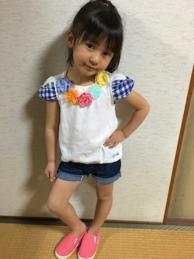 「5歳」｜「アイテム（アクセサリー）」を使った、みなむしこさん（キッズ・110cm）の春コーディネート