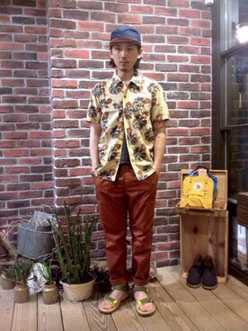 「WILD THINGS（ワイルドシングス）のアイテム（キャップ）」を使った、WhiteRockStoreさん（メンズ・173cm）の夏コーディネート