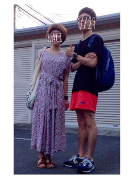 「AS as know as（エーエス アズノウアズ）のアイテム（ワンピース）」を使った、chikaさん（レディース・154cm）の夏コーディネート