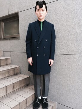 「JOHN LAWRENCE SULLIVAN（ジョンローレンスサリバン）のアイテム（その他アウター）」を使った、CANNABIS Yamadaさん（メンズ・173cm）の春コーディネート