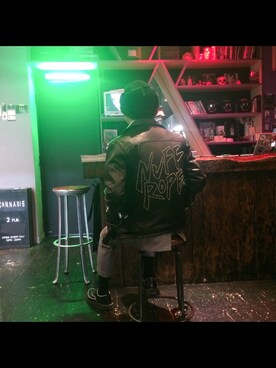 「ファッション手当」｜「アイテム（ライダースジャケット）」を使った、CANNABIS Yamadaさん（メンズ・173cm）の春コーディネート