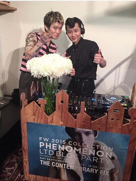 「PHENOMENON（フェノメノン）のアイテム（ライダースジャケット）」を使った、CANNABIS Yamadaさん（メンズ・173cm）の秋コーディネート