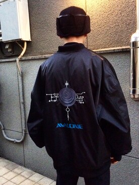 「AVALONE（アヴァロン）のアイテム（ジャケット/アウター）」を使った、CANNABIS Yamadaさん（メンズ・173cm）の冬コーディネート