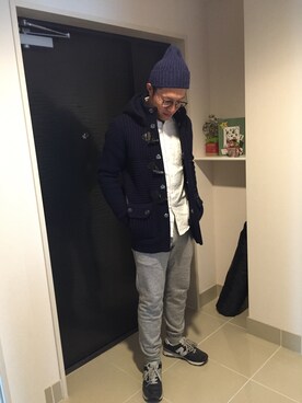 「N.HOOLYWOOD（N.ハリウッド）のアイテム（その他）」を使った、issyiさん（メンズ・171cm）の冬コーディネート