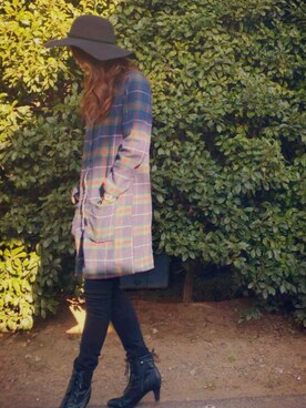 「アイテム（アナログ腕時計、ピンク系）」を使った、NAKOさん（レディース・162cm）の冬コーディネート