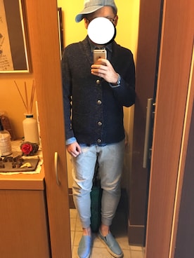 「UP START（アップスタート）のアイテム（帽子）」を使った、亡者さん（メンズ・173cm）の秋コーディネート