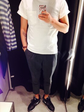 「plain-me（プレインミー）のアイテム」を使った、geraldさん（メンズ・180cm）の春コーディネート