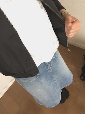 「MAJESTIC LEGON（マジェスティックレゴン）のアイテム（MA-1）」を使った、miiさん（レディース・161cm）の春コーディネート