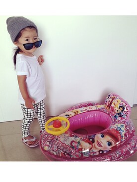 「POLO RALPH LAUREN（ポロ ラルフ ローレン）のアイテム（サンダル）」を使った、聖さん（キッズ・80cm）の夏コーディネート