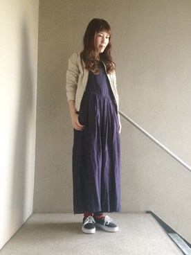 「KBF（ケイビーエフ）のアイテム（MA-1）」を使った、mari☻さん（レディース・160cm）の春コーディネート