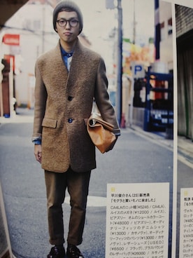 「BEARDSLEY（ビアズリー）のアイテム（ジャケット/アウター）」を使った、shunsuke hirakawaさん（メンズ・176cm）の秋コーディネート