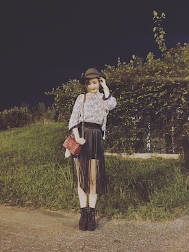 「アイテム（シャツワンピース）」を使った、由美Yumiさん（レディース・165cm）の秋コーディネート