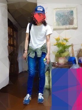 「ポケットＴシャツ」｜「アイテム（トップス）」を使った、あわわさん（レディース・164cm）の夏コーディネート