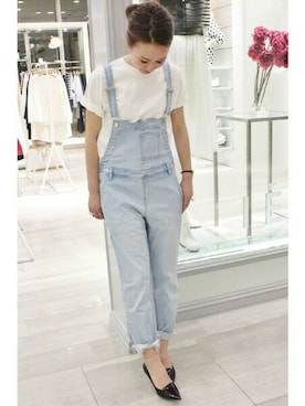 「ブルー x ホワイト」｜Giiさん（レディース・164cm）の春コーディネート