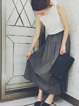 「IENA（イエナ）のアイテム（バッグ）」を使った、Giiさん（レディース・164cm）の夏コーディネート